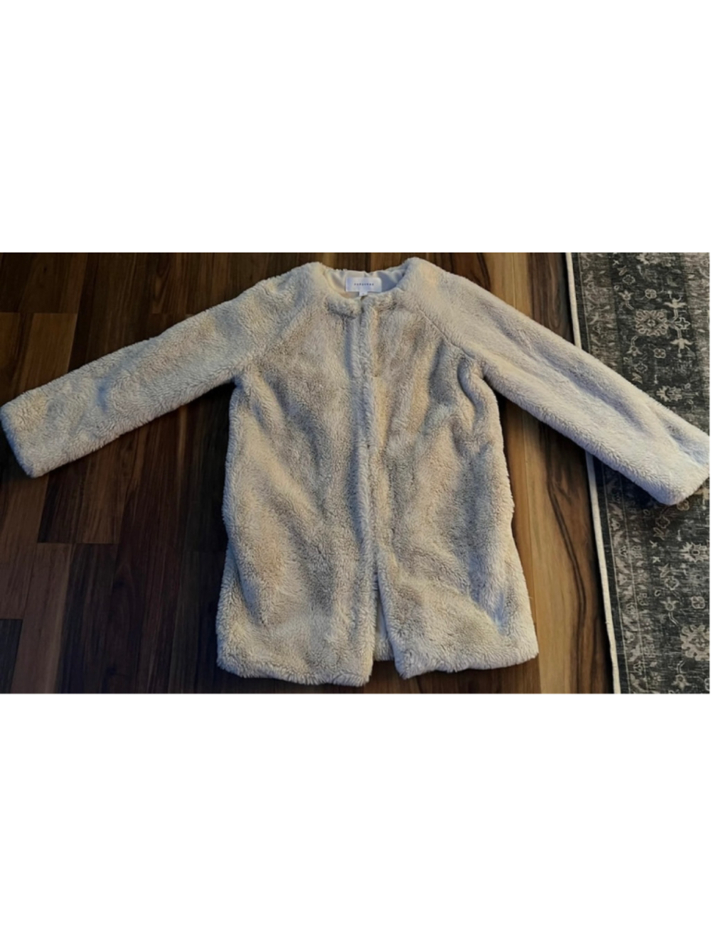Women's POPSUGAR Jacket Size S Beige Faux Fur Coat